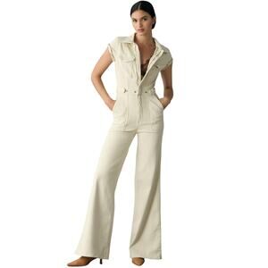 GOOD AMERICAN Fit For Success Palazzo Denim Jumpsuit Casual Vacation Summer XL